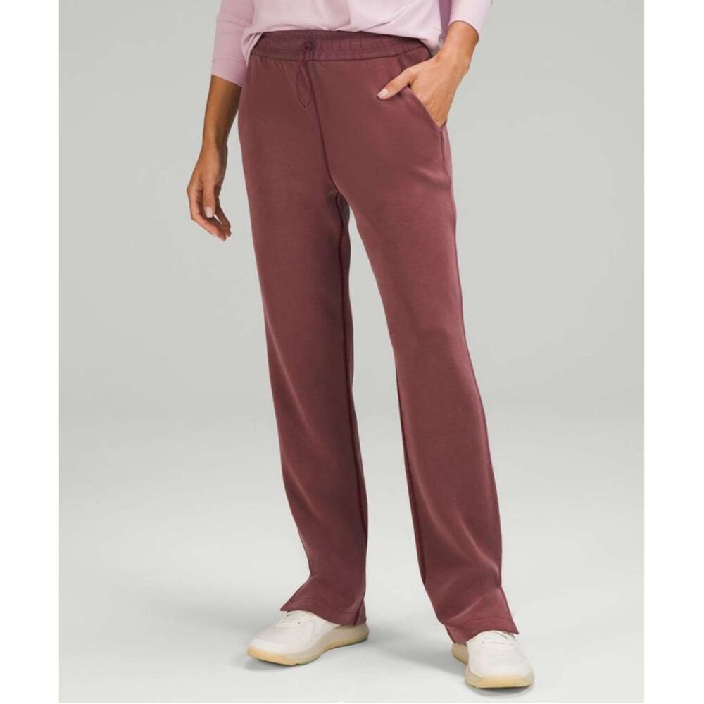 Lululemon Brushed Softstreme Split-Hem High-Rise Pant Red Merlot Size 2